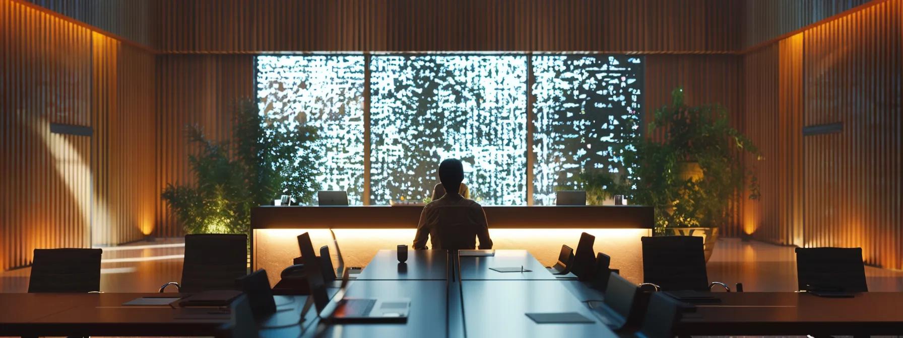 a dynamic call center environment showcases a focused employee drafting a report, with the sophisticated digital interface of dazonn subtly visible in the background, emphasizing the importance of effective writing for career advancement in the industry.