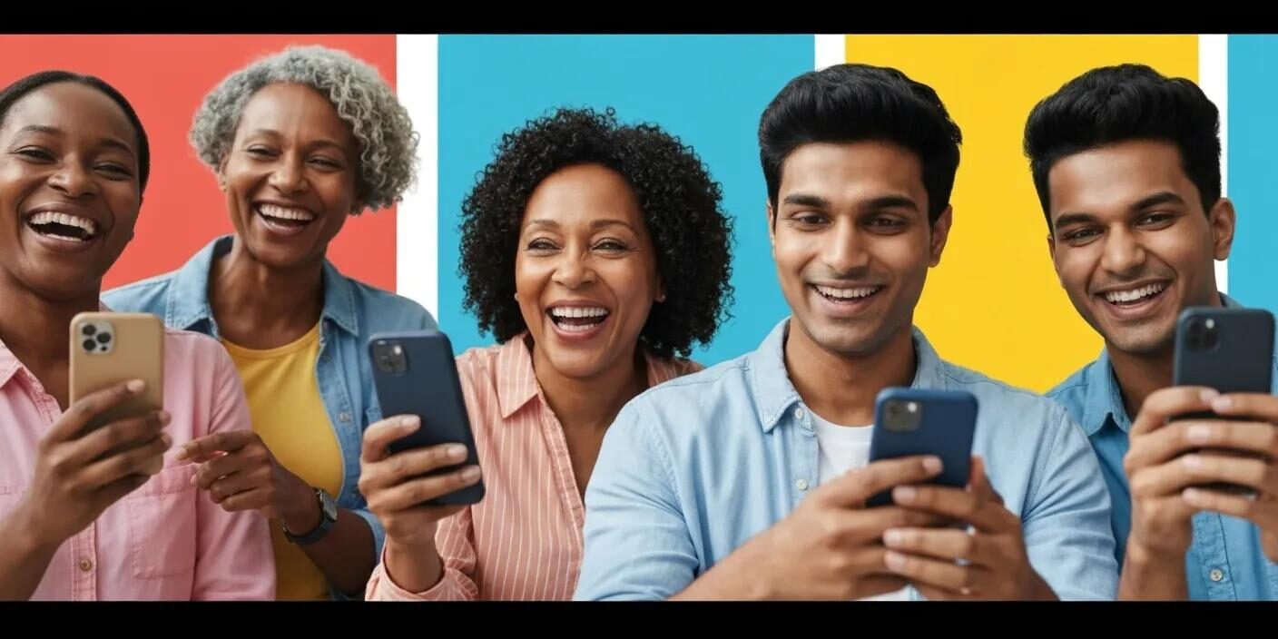 A diverse group of delighted customers actively engaging with a brand, showcasing the power of strong customer loyalty