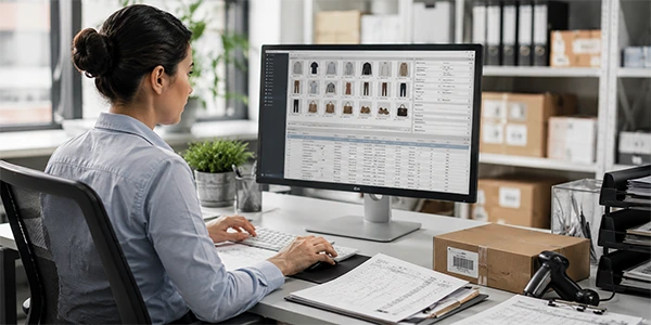 E-commerce data entry and inventory management