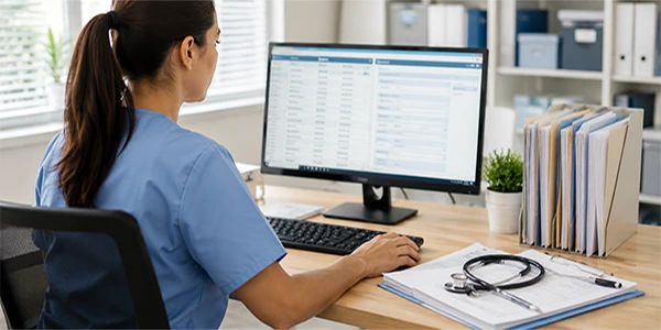 Healthcare data entry and patient record management