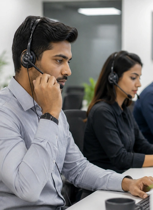 Inbound call center services team