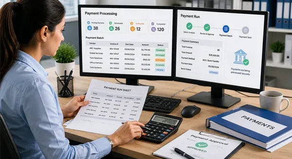 Payment processing workflow dashboard